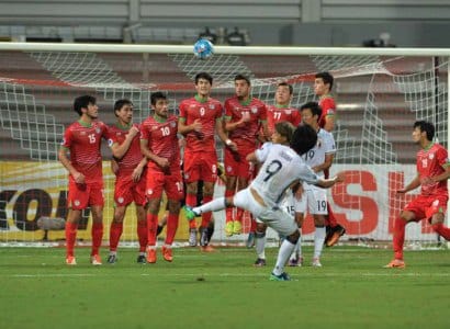 塔吉克斯坦国青队在四分之一决赛中遭遇日本队