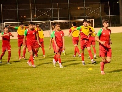 Молодежная сборная Таджикистана провела первую тренировку в Манаме