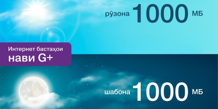 Интернет-пакеты G+ от Tcell: новые объемы – новые возможности