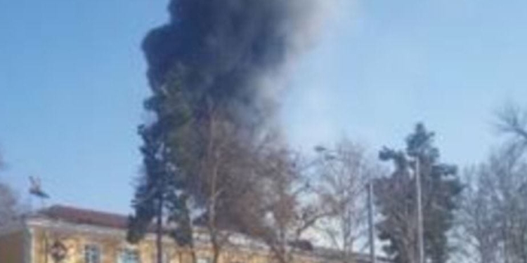 Пожар в здании «Амонатбонка» в Душанбе локализован
