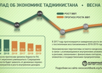 ВБ прогнозирует замедление темпа роста ВВП Таджикистана в 2017 году