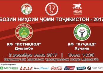 В финале Кубка Таджикистана-2017 сыграют «Истиклол» с «Худжандом»