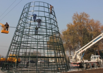 Впервые в Душанбе установят светодиодную новогоднюю ёлку