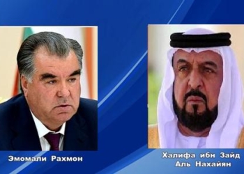 Эмомали Рахмон выразил соболезнования президенту ОАЭ