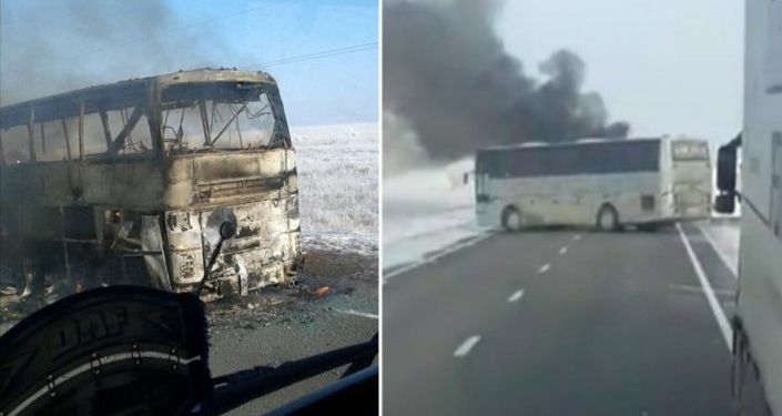 Среди погибших при возгорании автобуса в Казахстане есть граждане Узбекистана