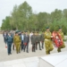 Церемония возложения венков к памятнику погибшим казахстанским миротворцам