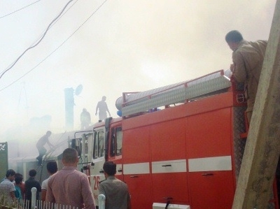 В Истаравшане сгорело предприятие по производству детских колясок