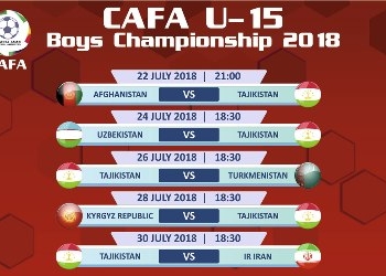Юношеская сборная Таджикистана (U-15) примет участие в чемпионате CAFA