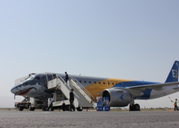 Презентация новейшего бразильского  самолета Embraer  Е190-Е2 в Душанбе