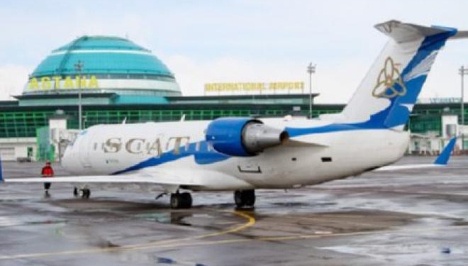 Казахстанская авиакомпания «Скат» совершила первый полет по маршруту Астана-Душанбе-Астана