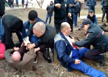 В Москве мигранты скрутили и сдали полиции скинхеда