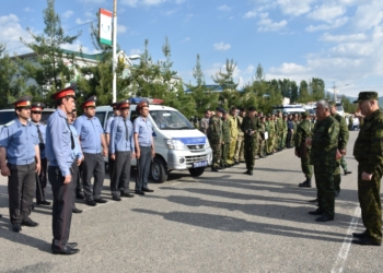 В Шахринаве прошли учения по реагированию на сход селей