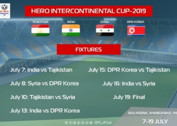 Сборная Таджикистана начнет турнир турнира Hero Interсontinental Cup 2019 матчем против Индии
