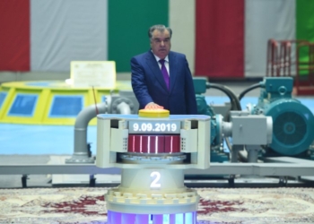 Президент дал старт работе второго агрегата Рогунской ГЭС