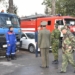 Пожарные и спасатели потушили условный «пожар» на территории Душанбинской ТЭЦ