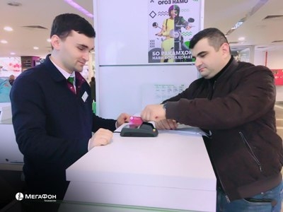 МегаФон Таджикистан установил терминалы для оплаты связи банковскими картами