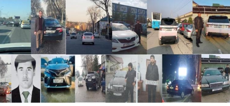 В Душанбе провели облаву на авто с «крутыми» номерами на основании жалоб граждан