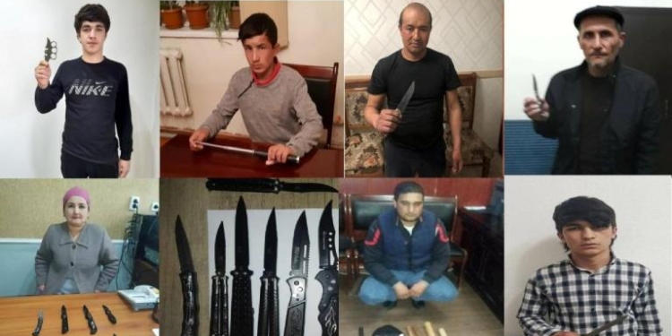 Операция «Нож»: У жительницы Душанбе нашли 8 ножей – не бытовых