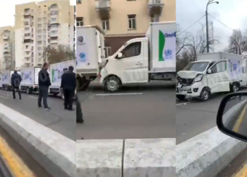 В Ташкенте в ДТП попали грузовики, предназначенные для перевозки вакцины от коронавируса
