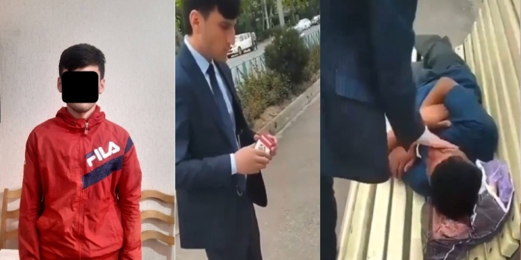 В Душанбе выявлен герой «видео», давший пощечину, лежавшему на скамейке мужчине