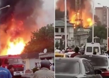 11 человек пострадали в результате пожара на АЗС на окраине города Душанбе