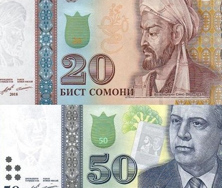 В Таджикистане будут пущены в оборот бумажные купюры 20 и 50 сомони 2021 года выпуска