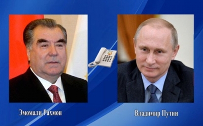 Эмомали Рахмон и Владимир Путин провели телефонный разговор