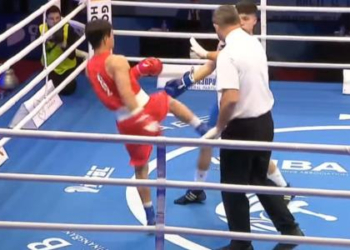 Киргизский боксер был дисквалифицирован за неспортивное поведение в поединке против представителя Таджикистана