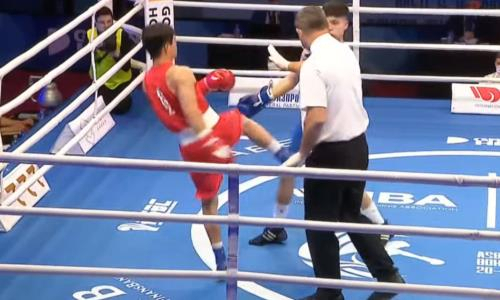 Киргизский боксер был дисквалифицирован за неспортивное поведение в поединке против представителя Таджикистана