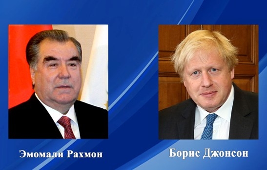 Эмомали Рахмон и Борис Джонсон обменялись поздравлениями
