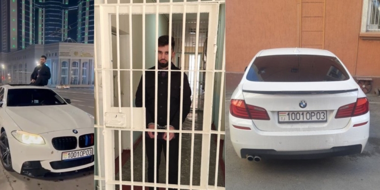 В Душанбе арестован мужчина, залезший с криками на крышу «БМВ»
