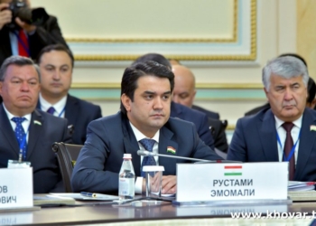 Рустам Эмомали принял участие и выступил на заседании МПА СНГ в Алматы