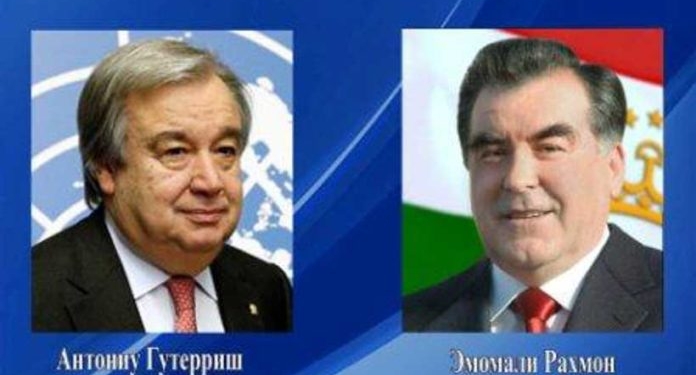Эмомали Рахмон и Антониу Гутерриш обменялись поздравлениями