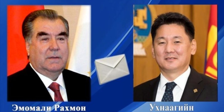 Эмомали Рахмон и Ухнаагийн Хурэлсух  обменялись поздравлениями