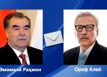 Президенты Таджикистана и Пакистана обменялись поздравительными телеграммами