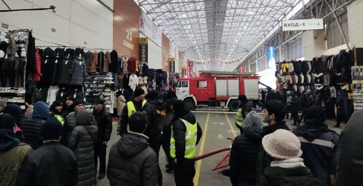 На рынке «Садовод» в Москве произошел пожар