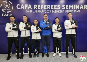 Таджикские арбитры принимают участие в семинаре CAFA в Ташкенте