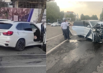 Подробности аварии в Душанбе: водитель «BMW» установил чужие номера