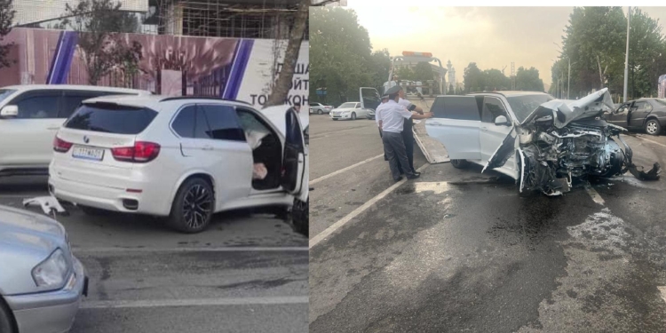 Подробности аварии в Душанбе: водитель «BMW» установил чужие номера