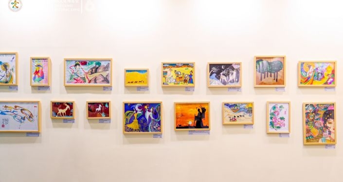Детские рисунки стран ШОС  представлены на выставке «Рандеву с искусством – Великий шелковый путь в сердцах детей»