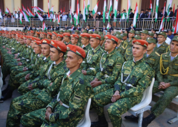 В Душанбе прошла церемония осеннего призыва юношей на военную службу