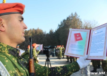 106 новобранцев КЧС осеннего призыва приняли военную присягу