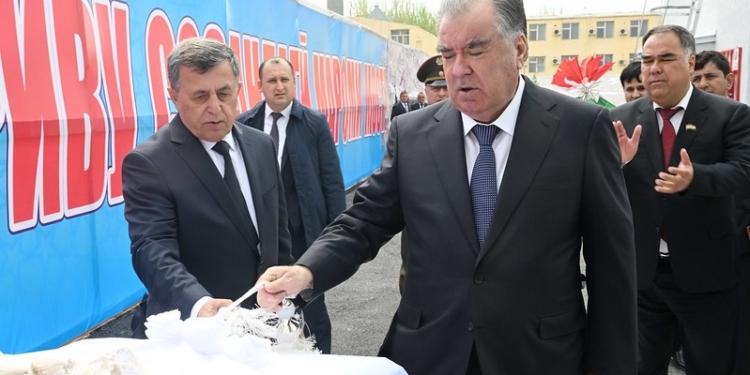 Глава государства в Гулистоне открыл предприятие по производству рыбных консервов