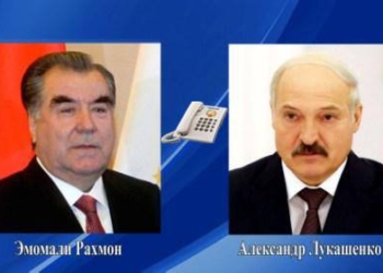 Эмомали Рахмон поздравил Лукашенко с 70-летием в ходе телефонного разговора