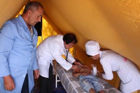 В Кулябе прошли совместные теоретические и учебно-имитационные полевые учения КЧС