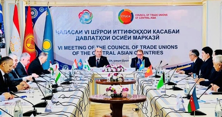 В Душанбе состоялось шестое заседание Совета профсоюзов государств Центральной Азии