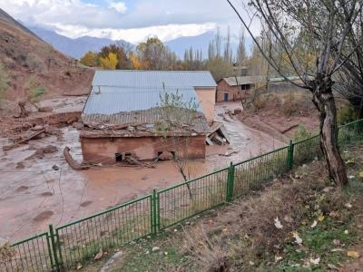 Сильные дожди и прорыв ледника вызвали разрушительный сель в Таджикабадском районе