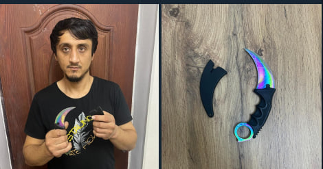 В Душанбе задержан мужчина с запрещенным ножом