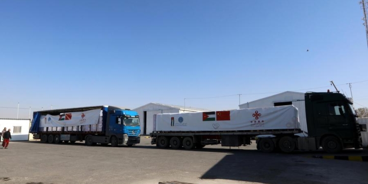 Китай отправил через Иорданию гуманитарную помощь в сектор Газа