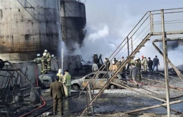 Пожар на топливной базе в Спитамене: один человек погиб, еще один пострадал